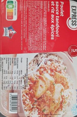 Poulet sauce tandoori et riz aux épices