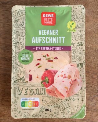 Veganer Aufschnitt, Typ Paprika Lyoner