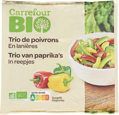 Trio de poivrons En lanières