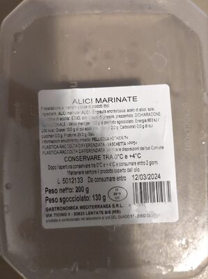 Alici marinate