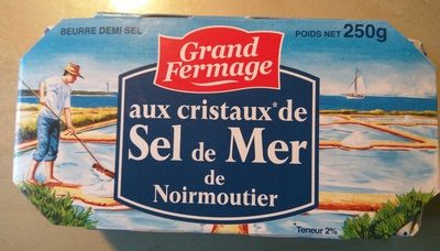 Beurre demi sel aux cristaux de Sel de Mer de Noirmoutier