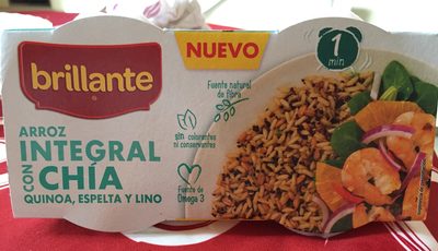Arroz integral con chía, quinoa, espelta y lino