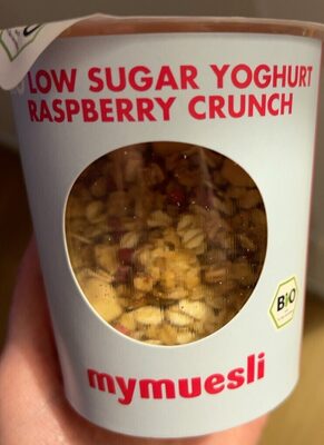 Low sugar yoghurt raspberry crunch
