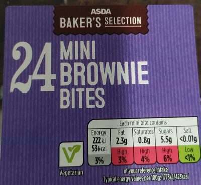 24 mini brownies bites