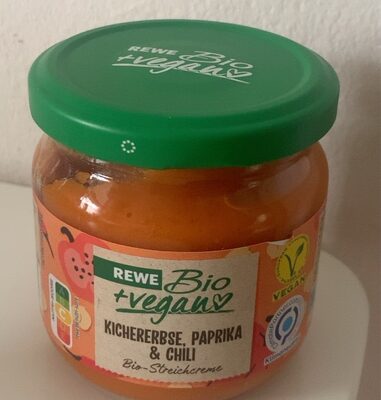 Bio-Streichcreme Kichererbse, Paprika und Chili