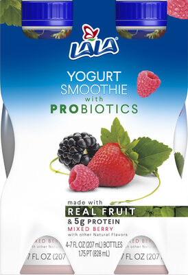 Mixed berry yogurt smoothie with probiotics