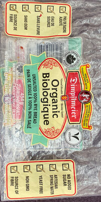 Organic Unsalted 100% Rye Bread