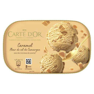 Caramel la fleur de sel de Camargue avec des morceaux de caramel