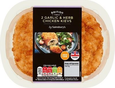 British Fresh 2 Garlic & Herb Chicken Kievs