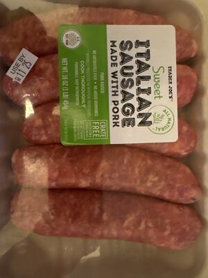 Sweet Italian Sausage Made with Pork
