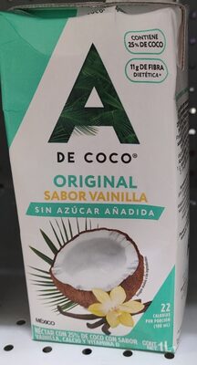 Bebida Original sabor vainilla sin azúcar añadida