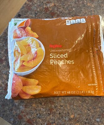 Unsweetened sliced peaches, unsweetened