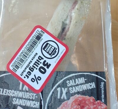 Sandwich-Trio - Eiaufstrich, Fleischwurst, Salami
