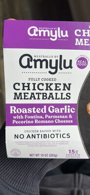 Chicken Meatballs Roasted Garlic with Fontina, Parmesan & Pecorino Romano Cheeses