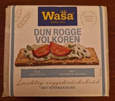 Dun rogge volkoren knäckebröd