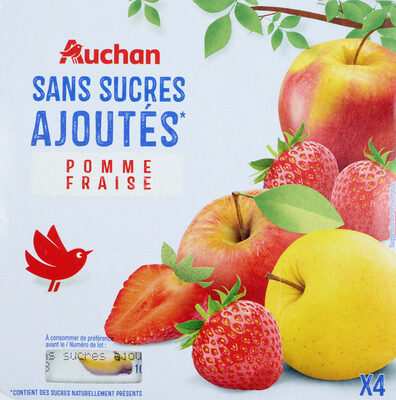 Sans sucres ajoutés*pomme fraise *contient des sucres naturellement présents