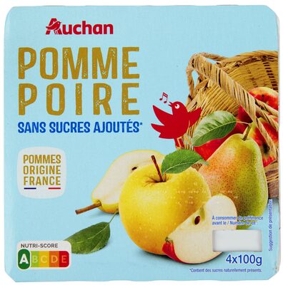 Pomme poire sans sucres ajoutés**Contient des sucres naturellement présents