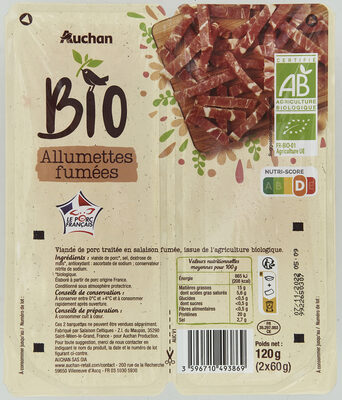Allumettes fumées bio