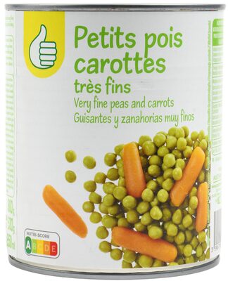 Petits pois très fins et carottes à l'étuvée
