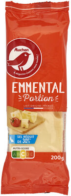 Emmental Portionsel réduit de 30%**Par rapport à un emmental standard du marché