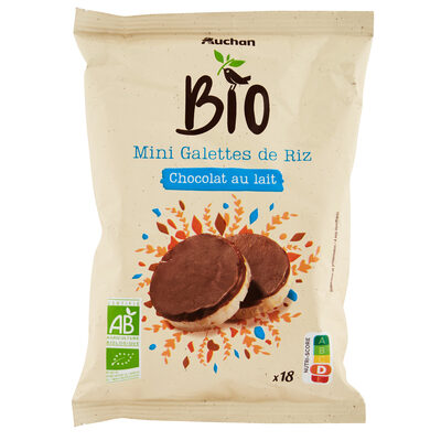 Mini galettes de riz chocolat au lait biologiques