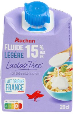 Fluide légère lactose free 15 %