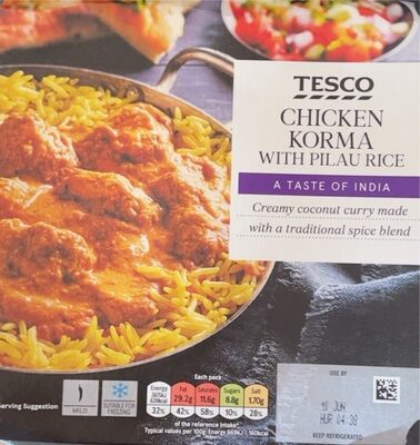CHICKEN KORMA WITH PILAU RICE