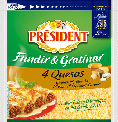 4 quesos para fundir y gratinar