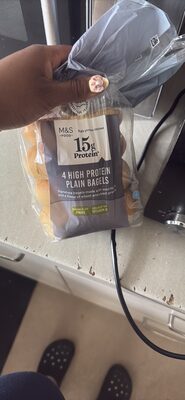 4 High Protein Plain Bagels