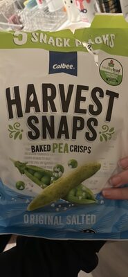 HARVEST SNAPS BAKED PEA CRISPS ORIGINAL SALTED