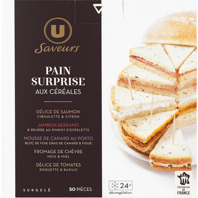 Pain surprise aux céréales surgelé , x50 - 950g
