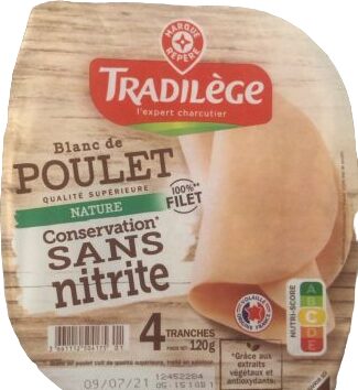 Blanc de poulet nature 4 tranches