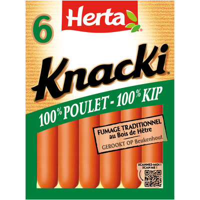 HERTA KNACKI Saucisses 100% Poulet x6 - 210g