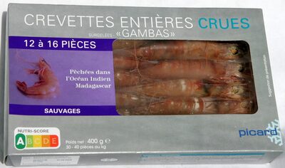 Crevettes entières crues "Gambas"