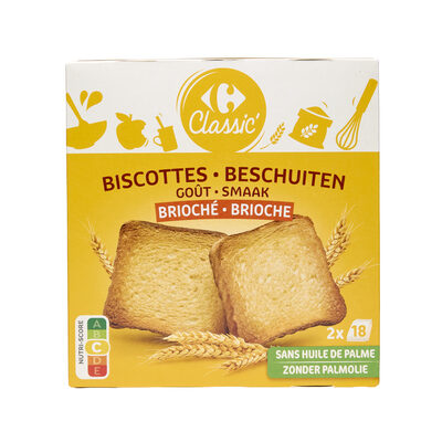 Biscottes goût brioché