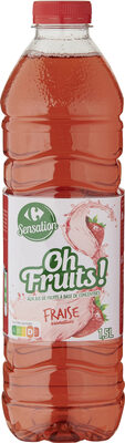 Oh'FRUITS aux jus de fruits à base de concentrés FRAISE aromatisée