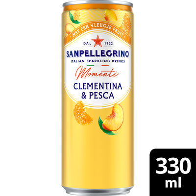 SANPELLEGRINO Momenti boisson gazeuse aromatise clémentine pêche 33cl