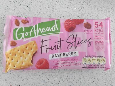 Go Ahead fruit slices raspberries