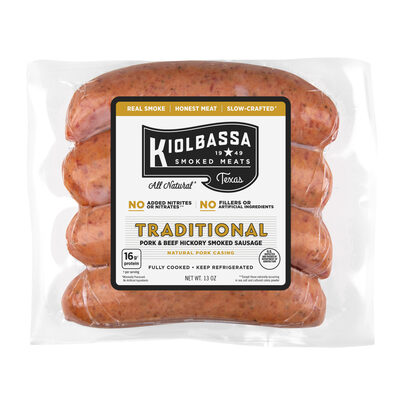 Kiolbassa Traditional Pork & Beef Hickory Smoked Sausage