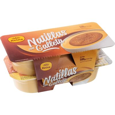 Natillas con galleta