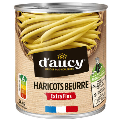 Haricots beurre extra fins d'aucy 440g