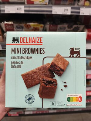 Mini brownies pépites de chocolat