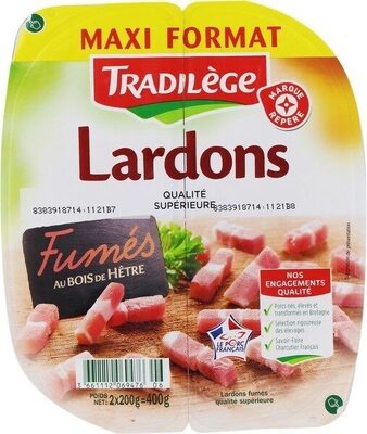 Lardons fumés maxi format 2 x 200 g