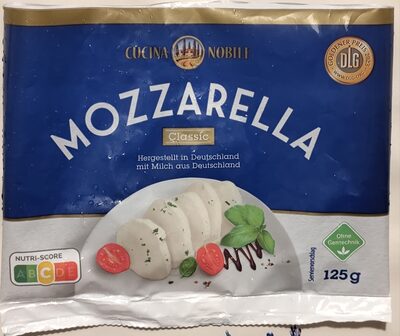 ALDI CUCINA NOBILE Mozzarella Nach italienischer Art; Classich, 45% Fett i. Tr. Aus der Kühlung 0.85€ 200-g-Beutel 1kg  6.80€ ATG Abtropfgewicht (ATG) 125 g