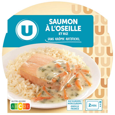 Plat cuisiné Saumon à l'oseille et duo de riz barquette micro-ondablede 300g