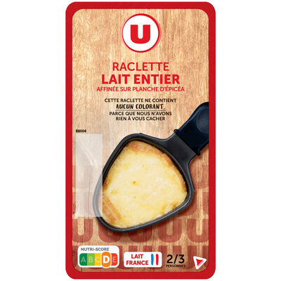 Fromage à Raclette au lait entier pasteurisé 30%mg, 350g