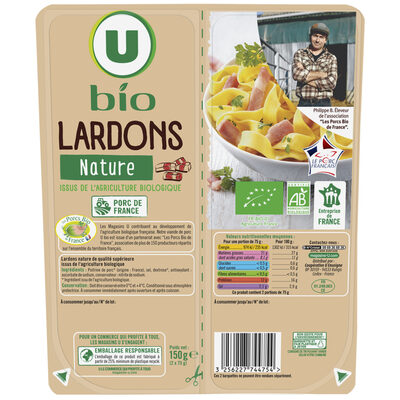 Lardons nature - 2x75g