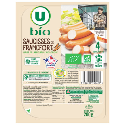 Saucisses de Francfort - x4, 200g