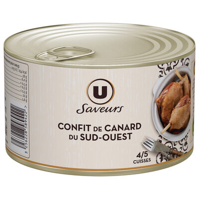 Confit canard 4/5 cuisses tambourin Boîte de 1,35kg