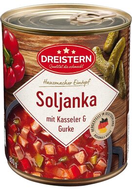 Soljanka mit Kasseler und Gurke